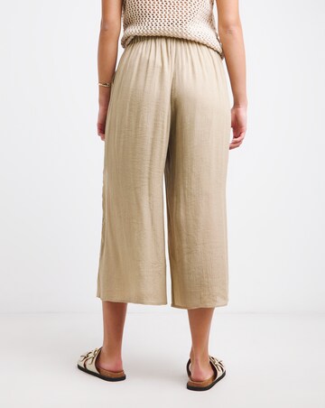 Simply Be Natural Pleated Extreme Wide Leg Culotte