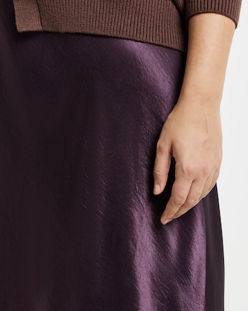 Simply Be Plum Satin Maxi Skirt