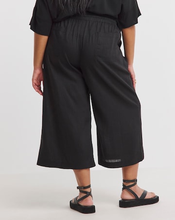 Simply Be Tie Waist Linen Mix Culottes