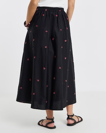 Simply Be Embroidered Poplin Midaxi Skirt