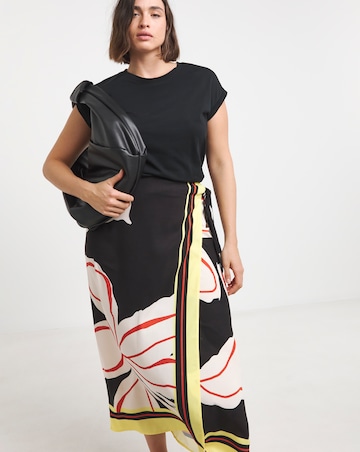 Simply Be Spun Viscose Knot Detail Midaxi Skirt