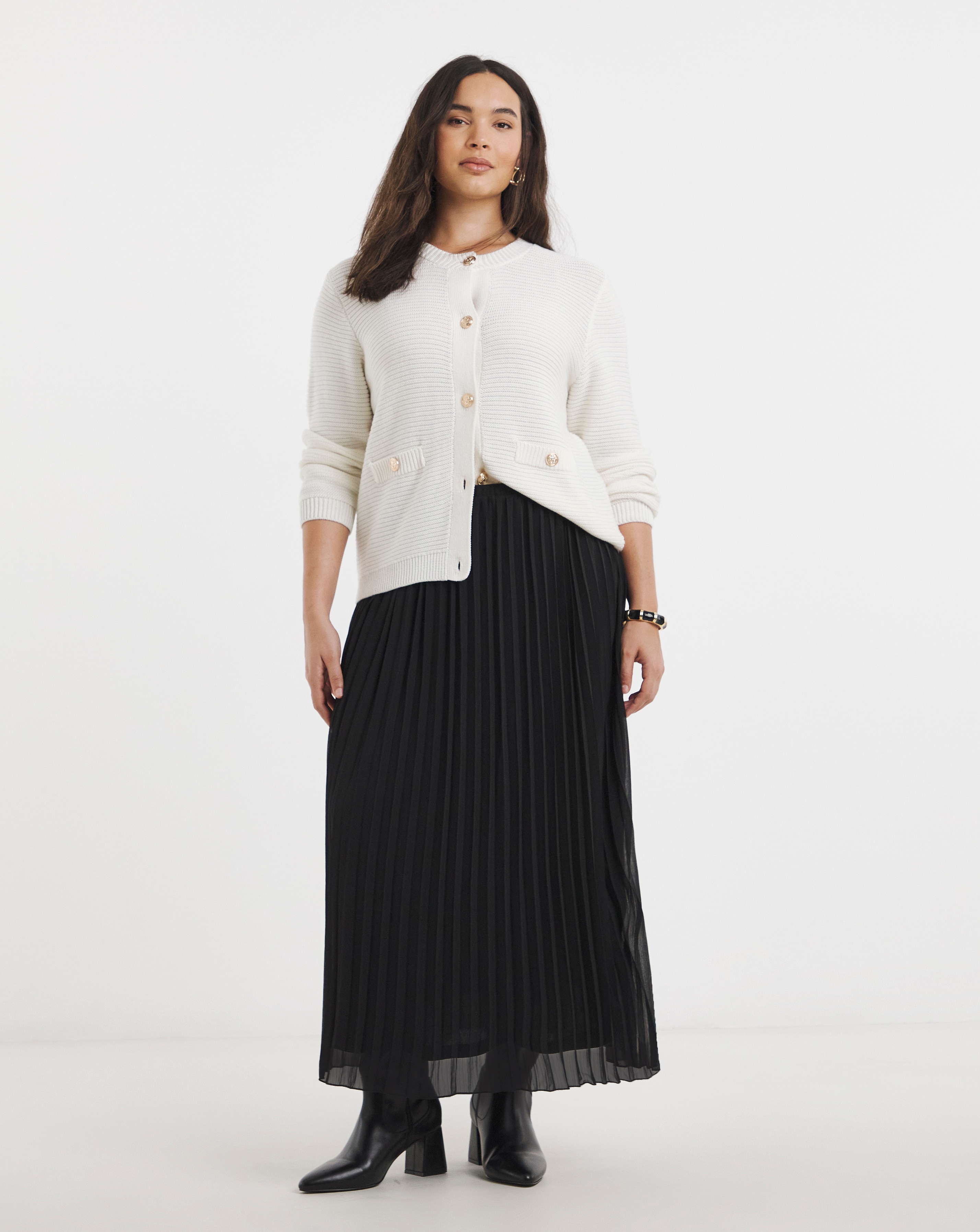 Simply Be Pleated Chiffon Midaxi Skirt
