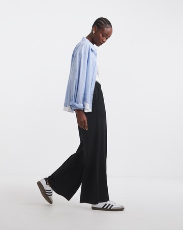 Premium Jersey Pintuck Wide Leg Trousers