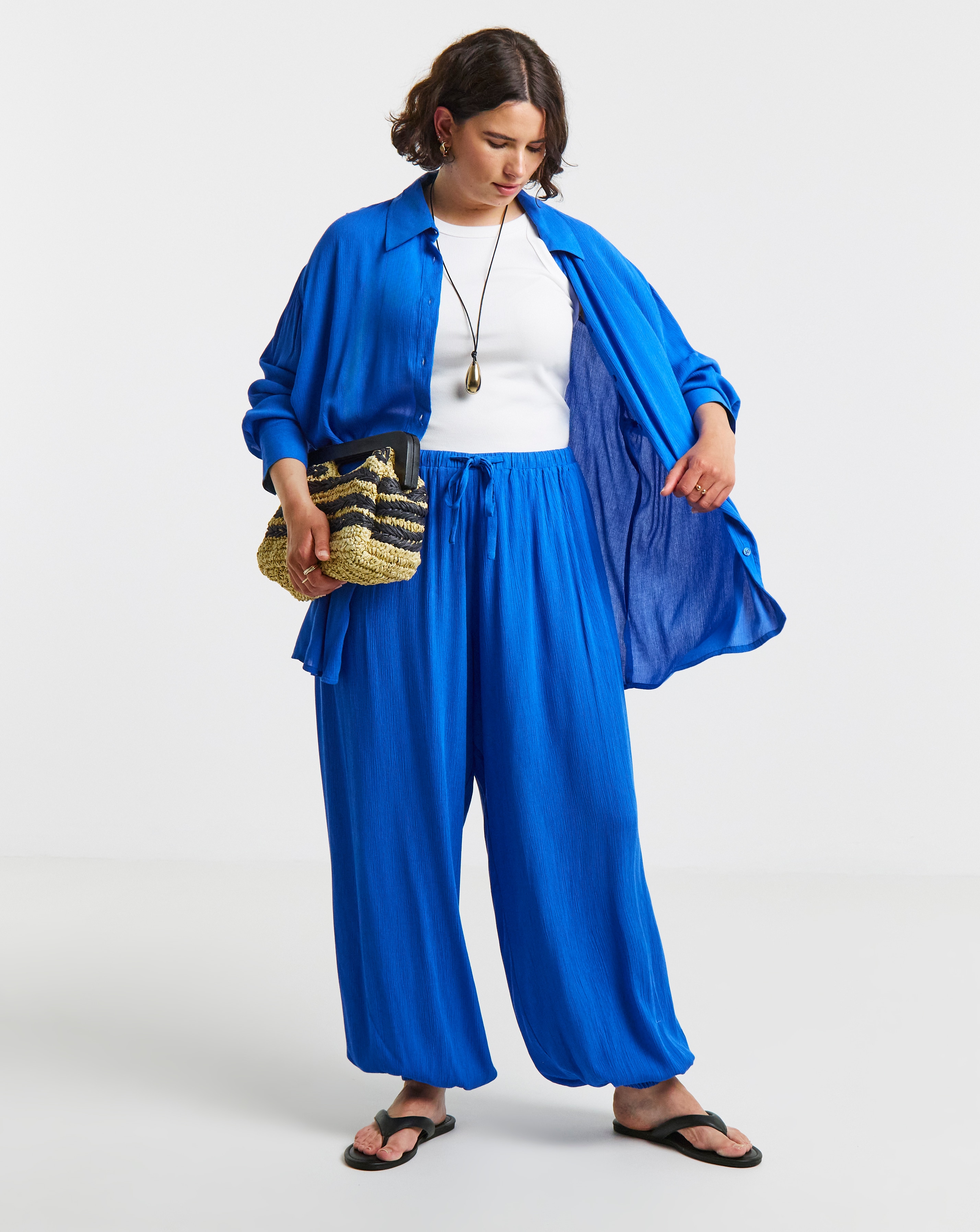 New In - Simply Be Crinkle Balloon Trouser