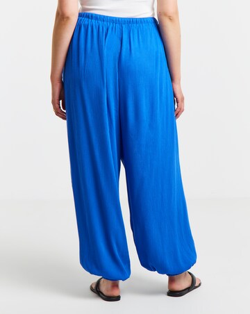 Simply Be Blue Crinkle Balloon Trouser Co-rd