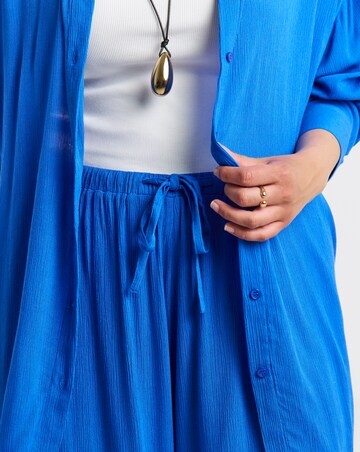 Simply Be Blue Crinkle Balloon Trouser Co-rd