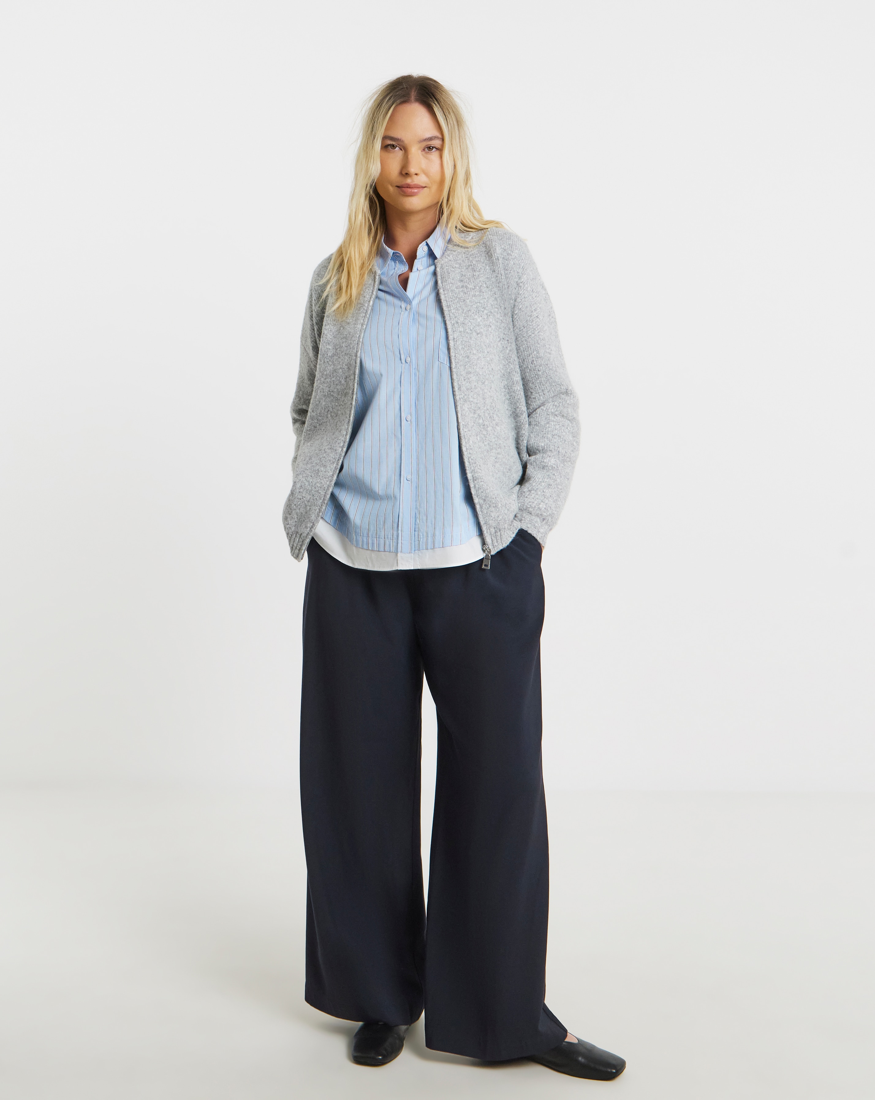 Simply Be Twill Wide Leg Trousers