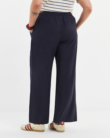 Simply Be Twill Drawstring Wide Leg Trousers