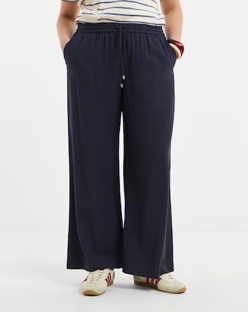 Simply Be Twill Drawstring Wide Leg Trousers