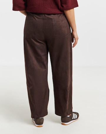 Simply Be Suedette Barrel Leg Trousers