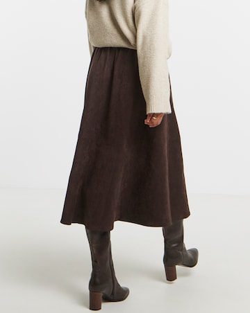 Simply Be Suedette Seam Detail Midaxi Skirt