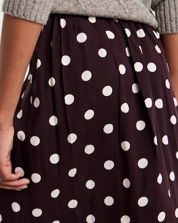 Simply Be Chocolate Spot Fluted Midaxi Skirt