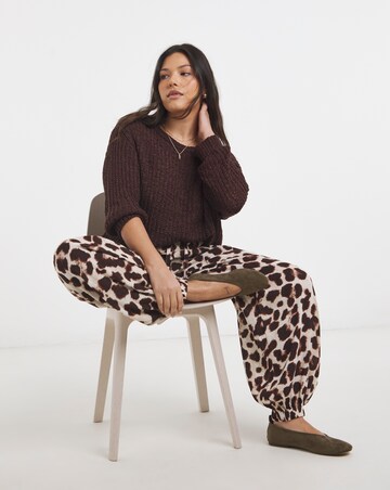 Simply Be Leopard Crinkle Balloon Trouser