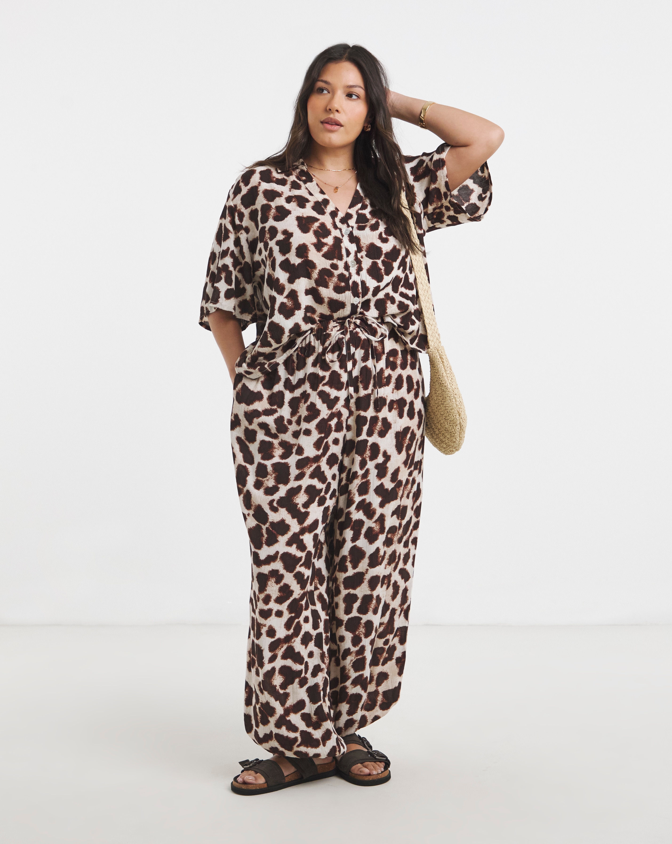 Simply Be Leopard Balloon Trouser
