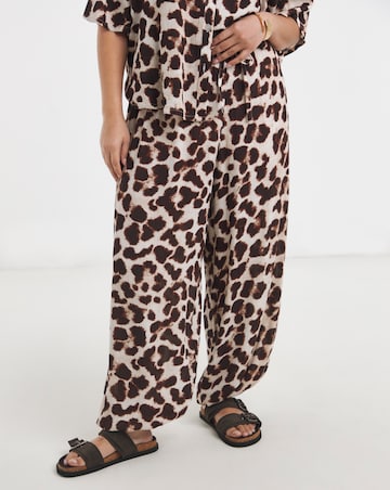 Simply Be Leopard Crinkle Balloon Trouser