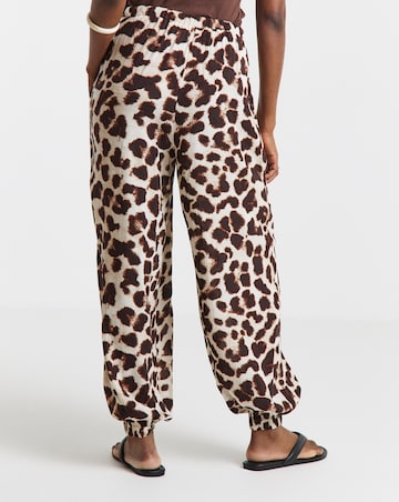 Simply Be Leopard Crinkle Balloon Trouser