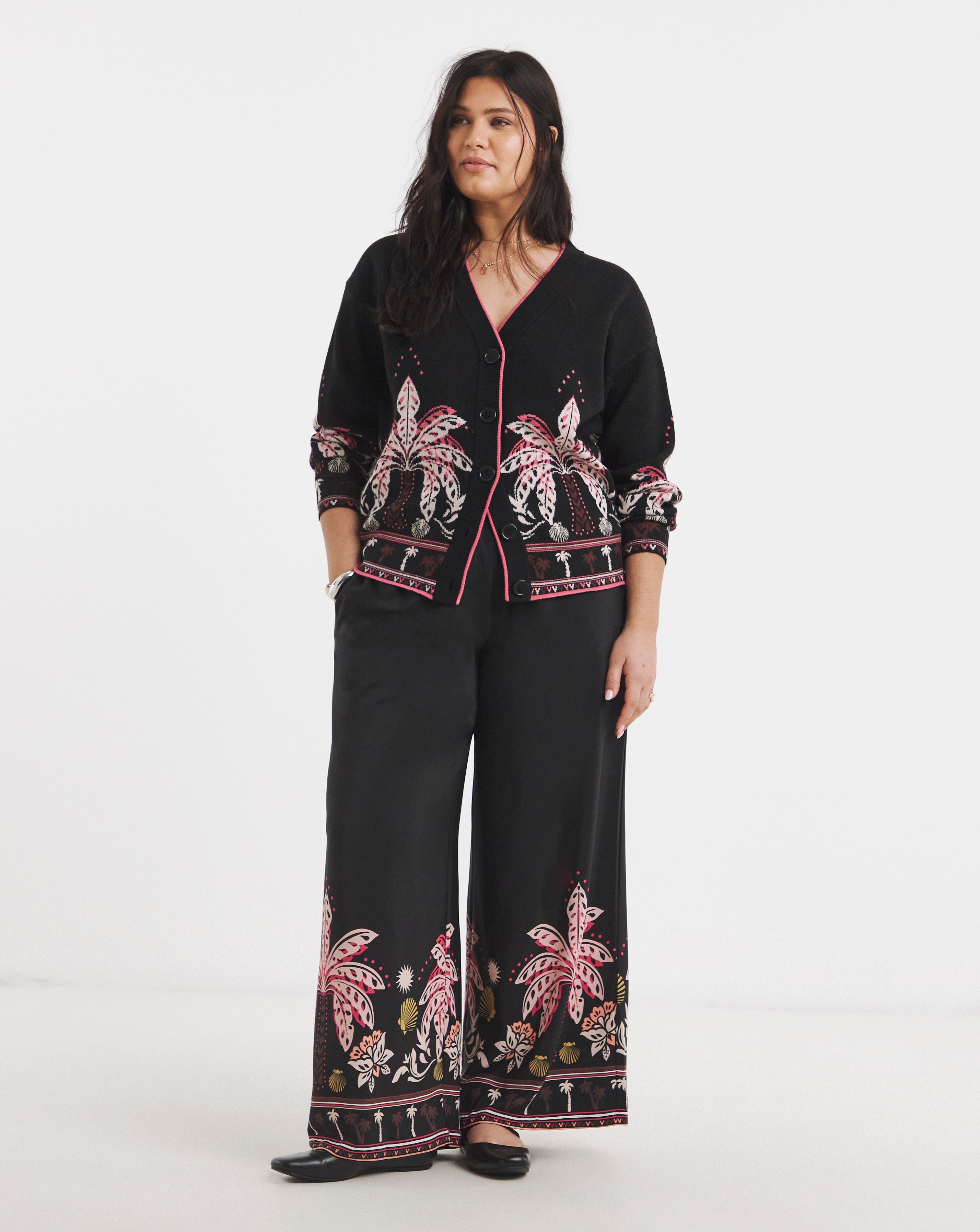 New In - Palm Printed Palazzo Trouser