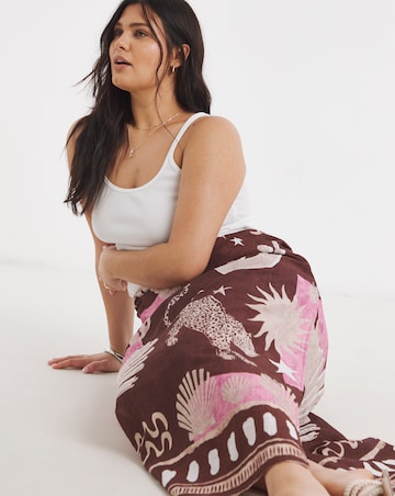 Chocolate Cheetah Print Skirt