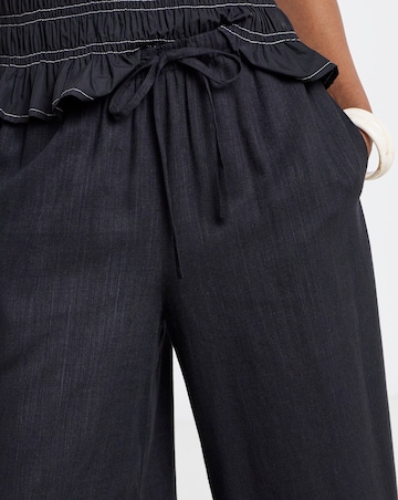 Black Linen Culotte