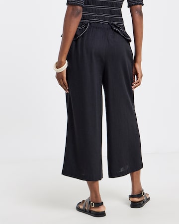 Black Linen Culotte