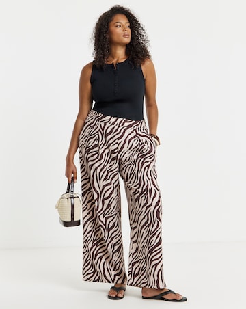 Simply Be Zebra Wide Leg Co-Ord Trouser