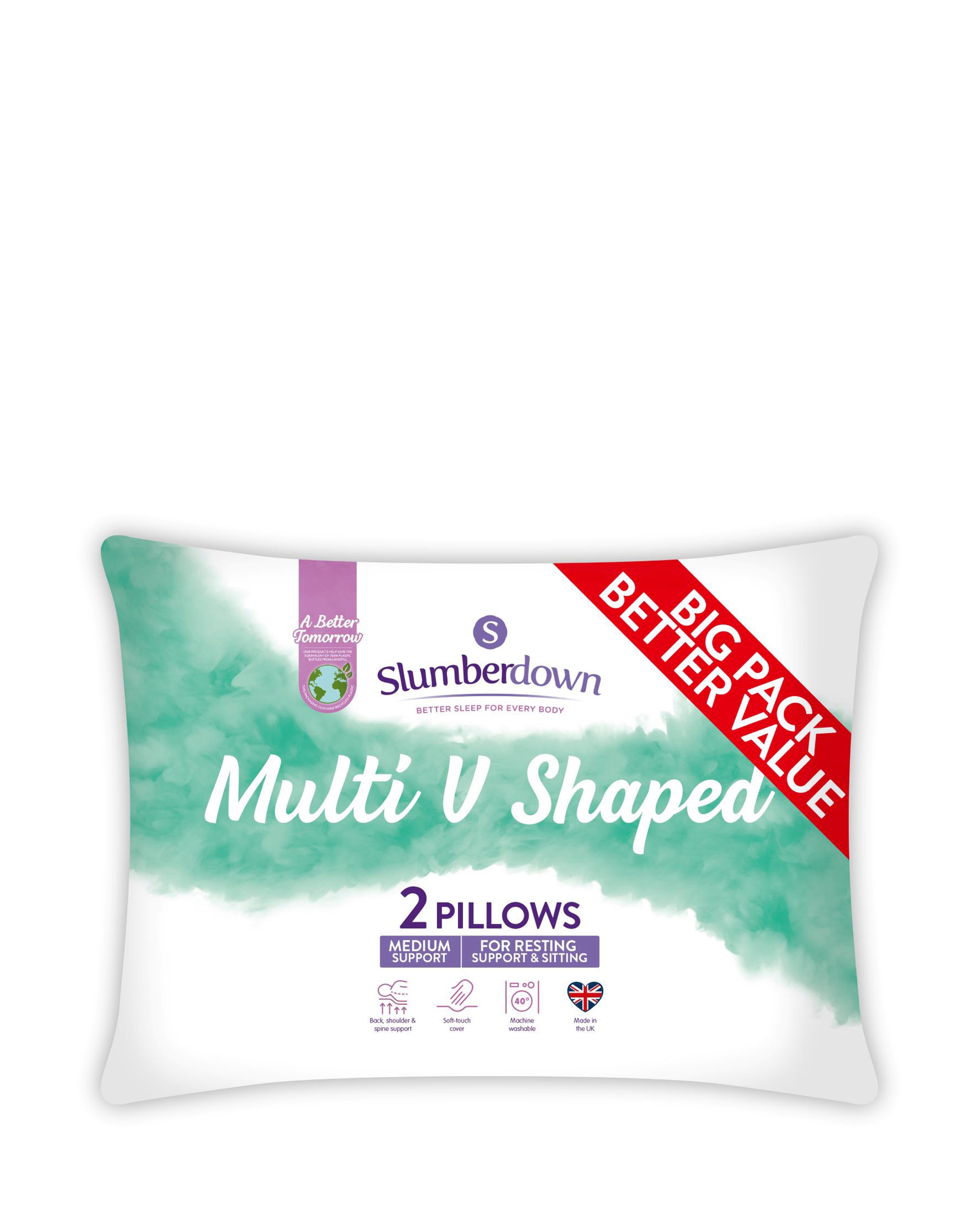 Slumberdown V-Pillows with Covers