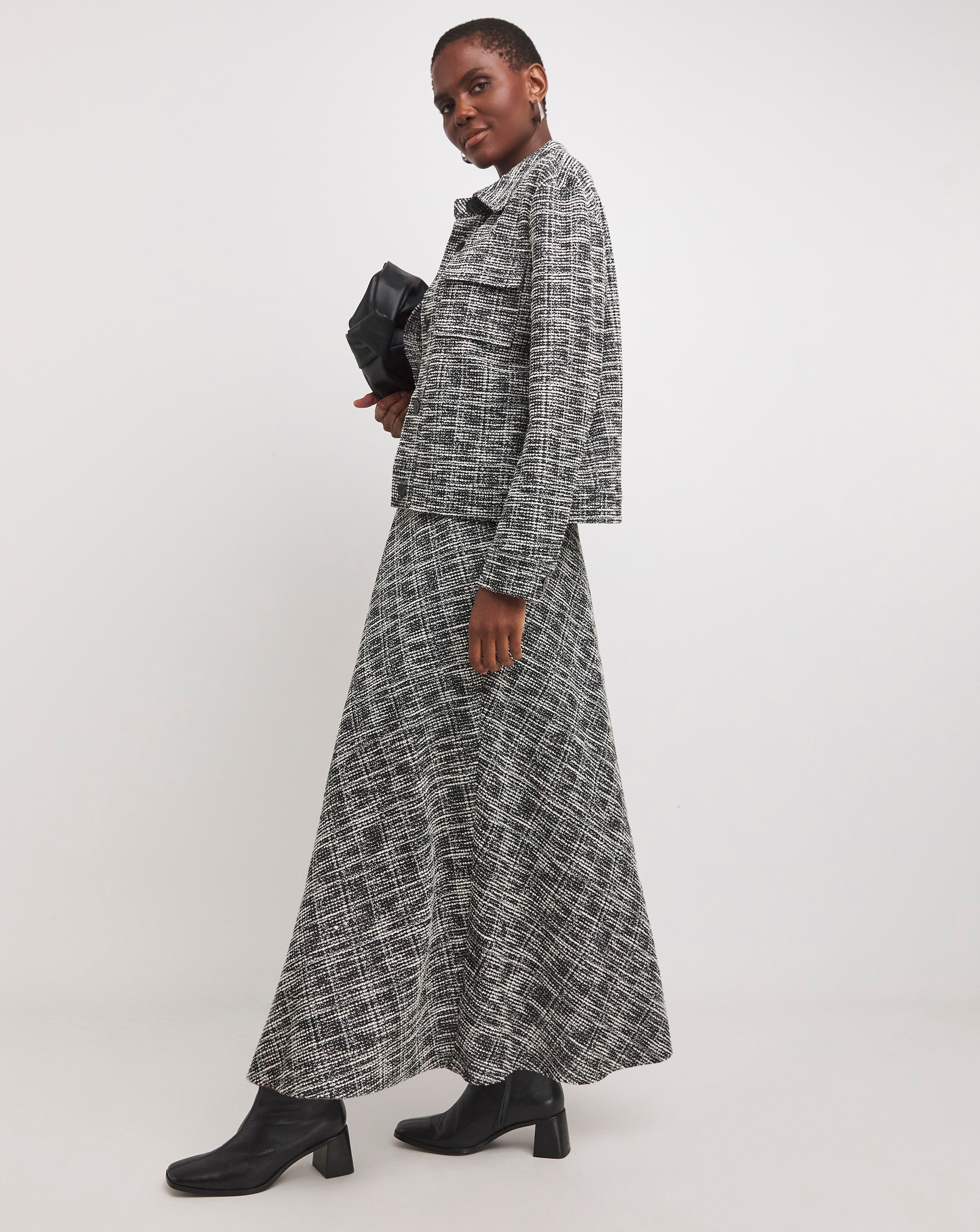 Boucle Full Maxi Skirt