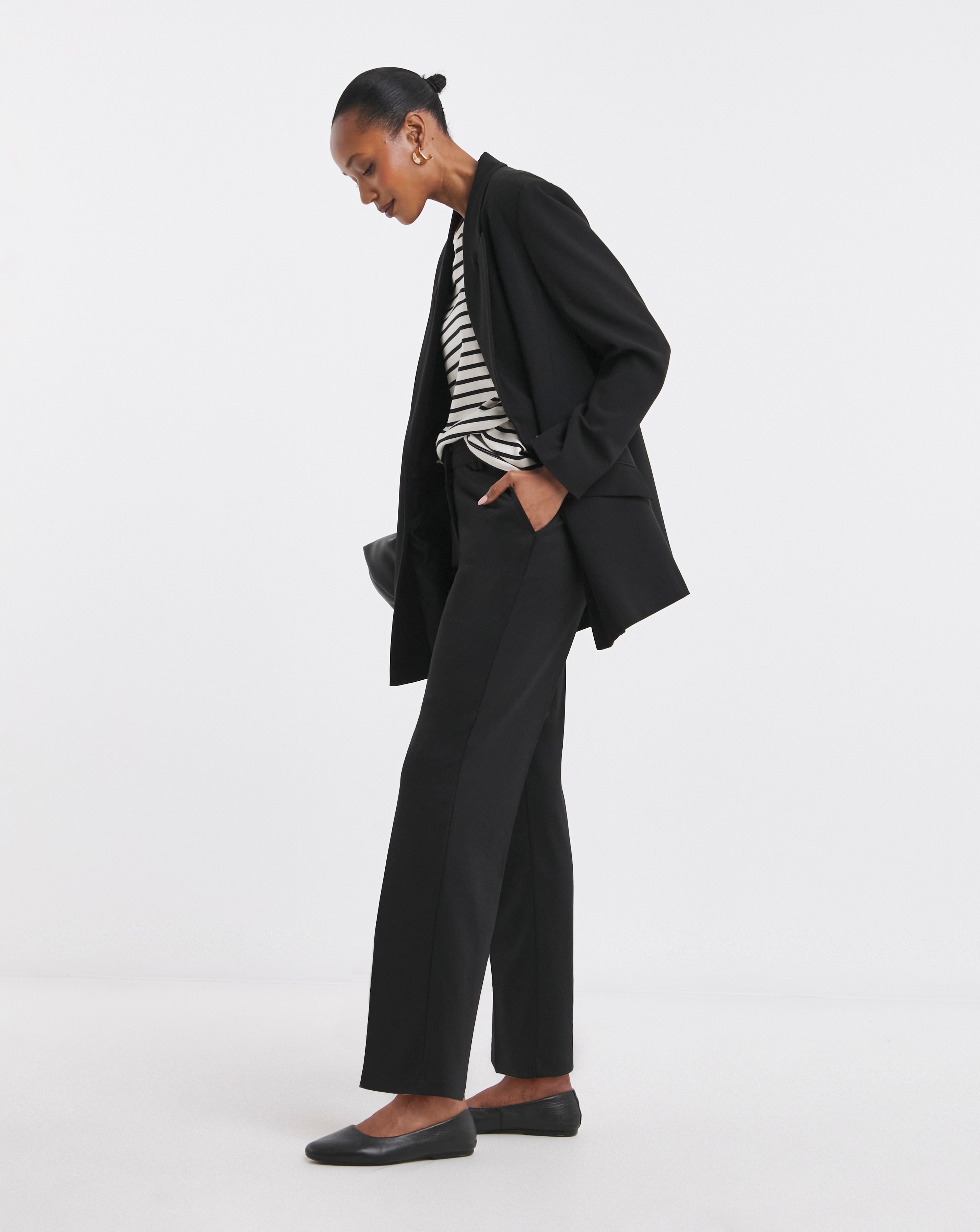 Jersey Straight Leg Trousers