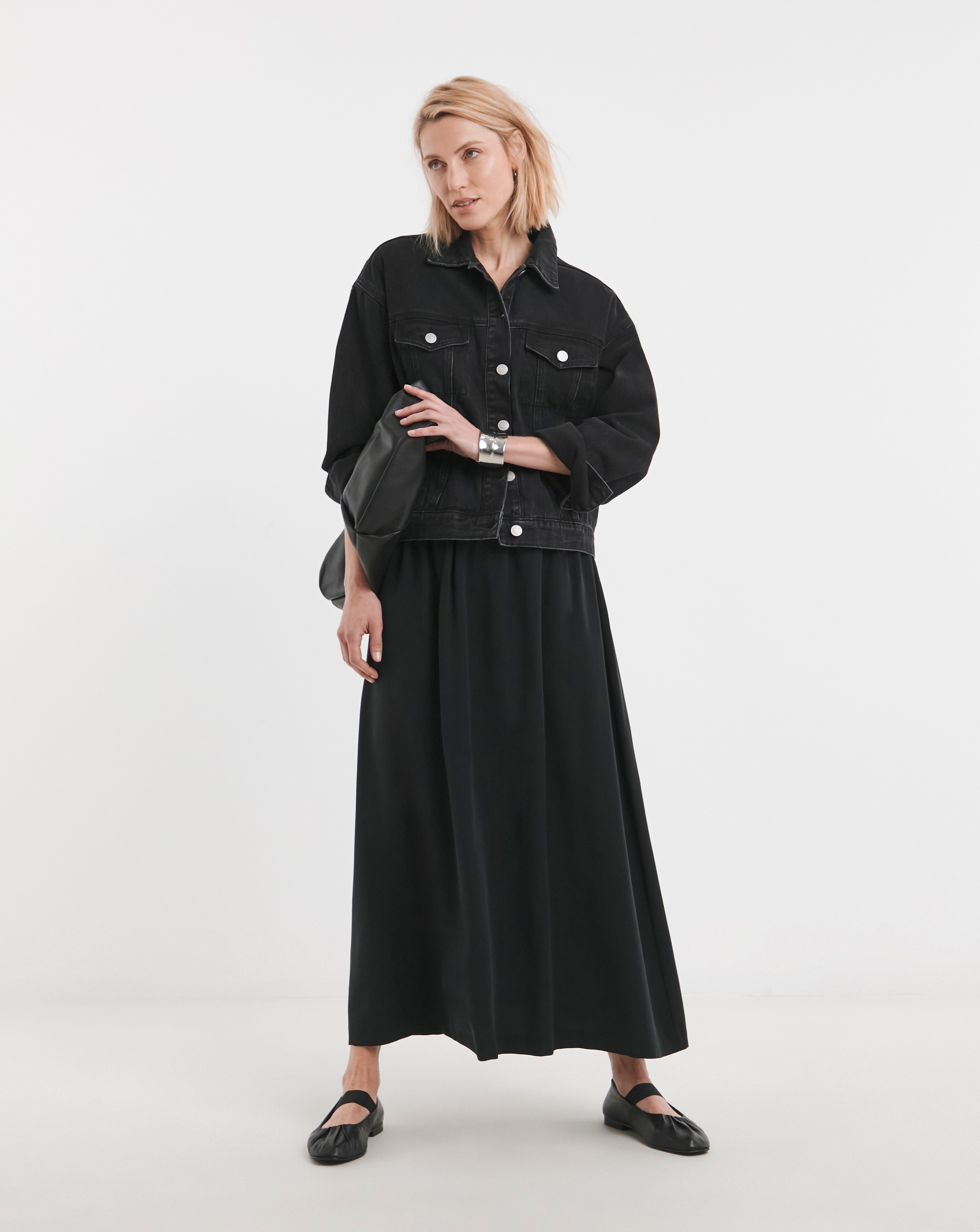 Laundered Full Maxi Skirt