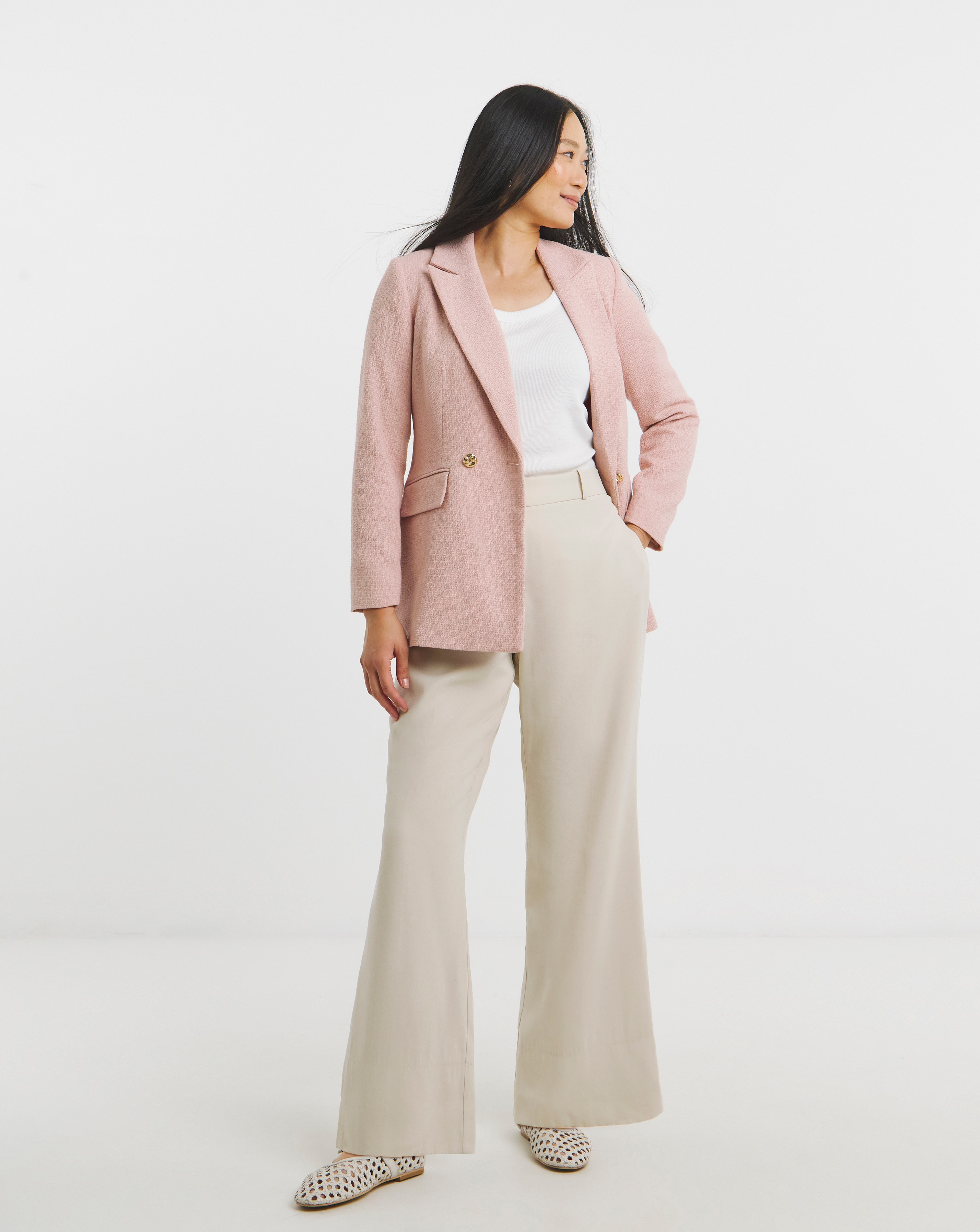 Boucle Double Breasted Blazer