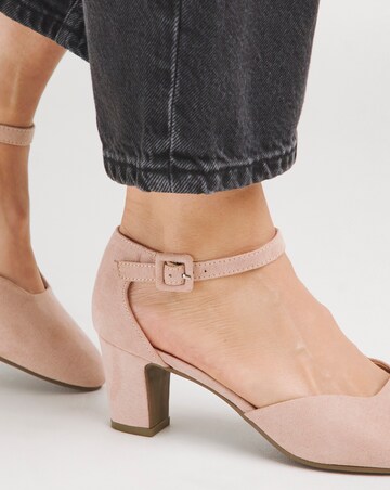Heeled Shoe With Ankle Strap EEE Fit