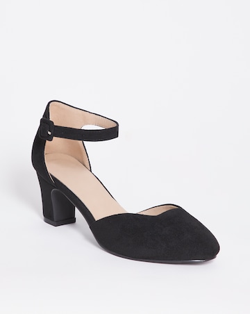 Heeled Shoe With Ankle Strap EEE Fit