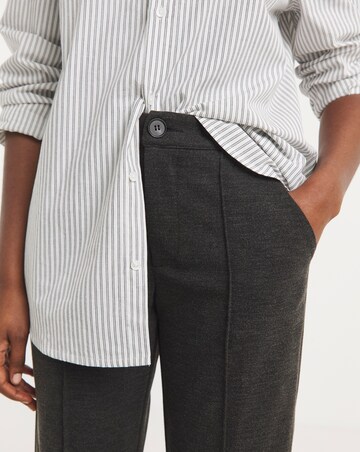 Brushed Ponte Trousers - Dark Charcoal