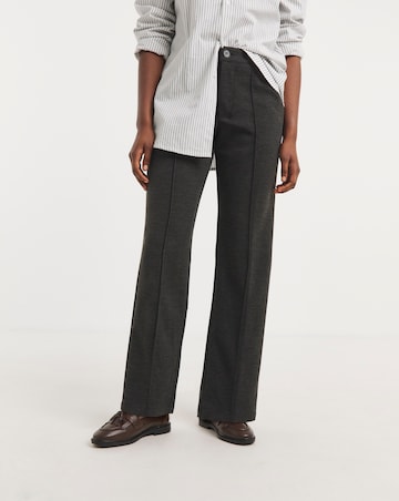 Brushed Ponte Trousers - Dark Charcoal