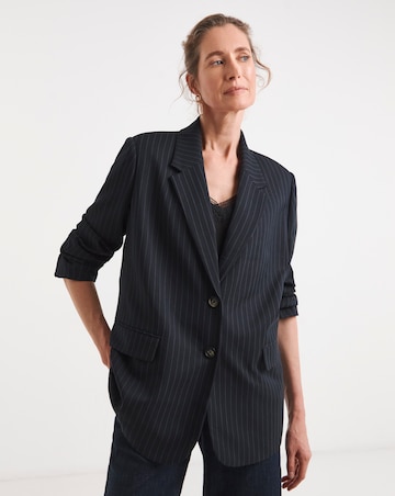 Relaxed Pinstripe Blazer