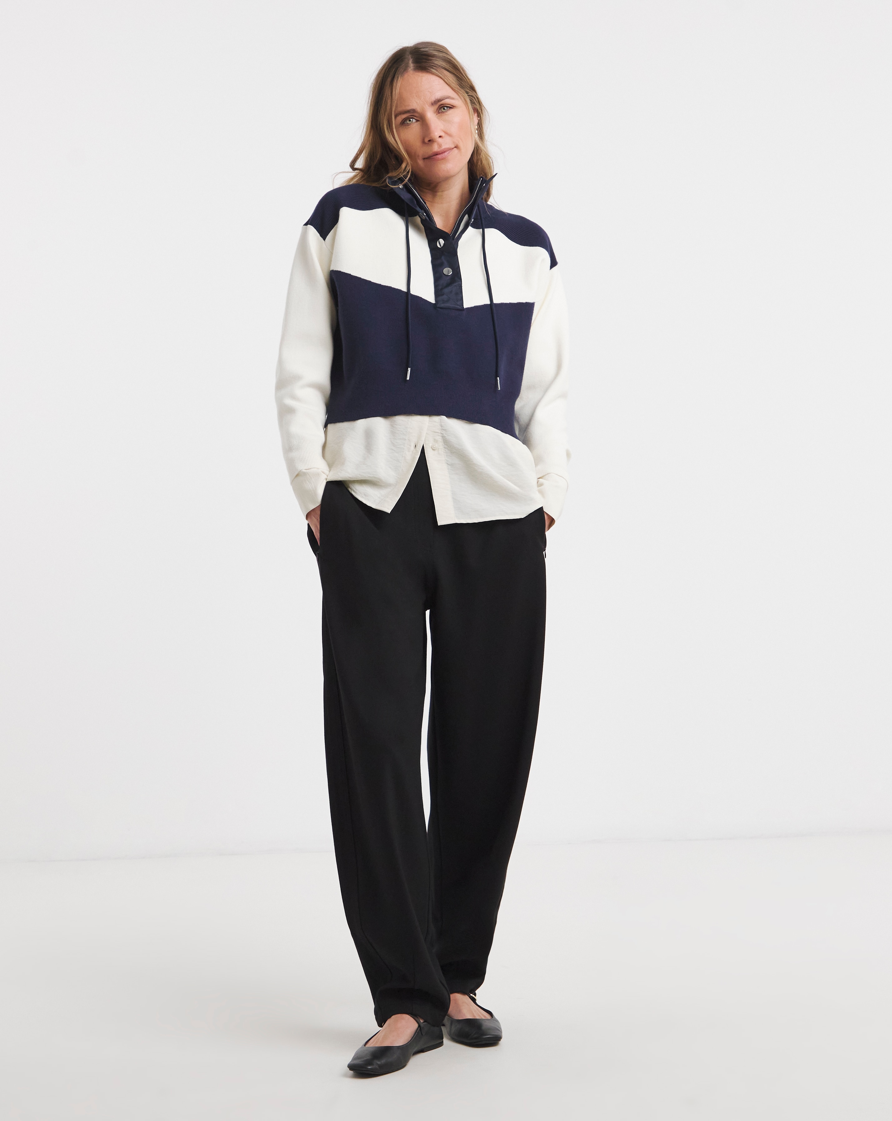 New In - Anthology Smart Ponte Barrel Trouser