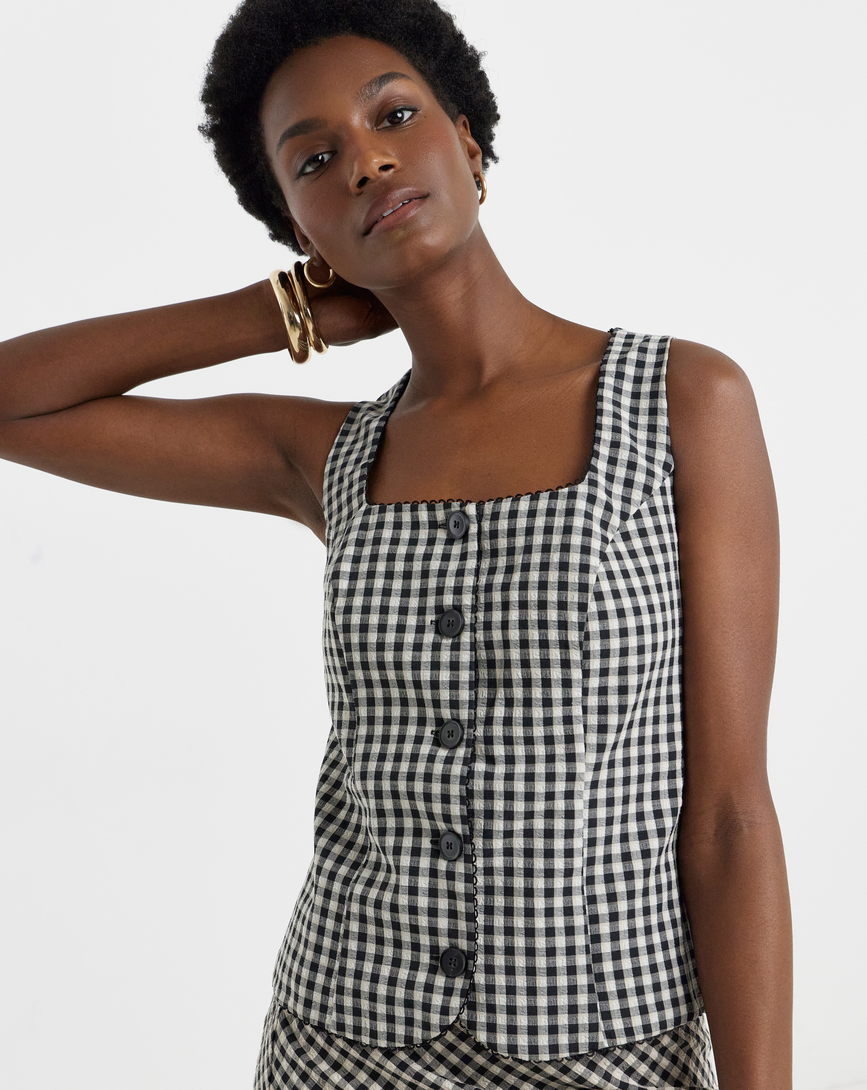 New In - GINGHAM WAISTCOAT