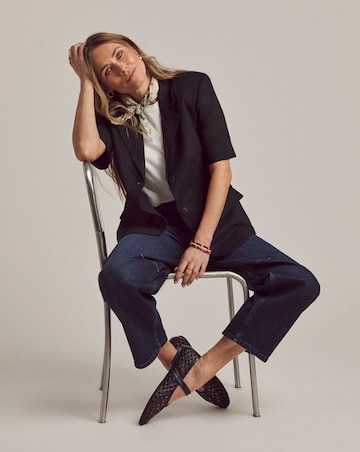 LINEN MIX HALF SLEEVE BLAZER