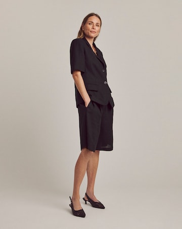 LINEN MIX HALF SLEEVE BLAZER