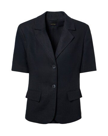 LINEN MIX HALF SLEEVE BLAZER