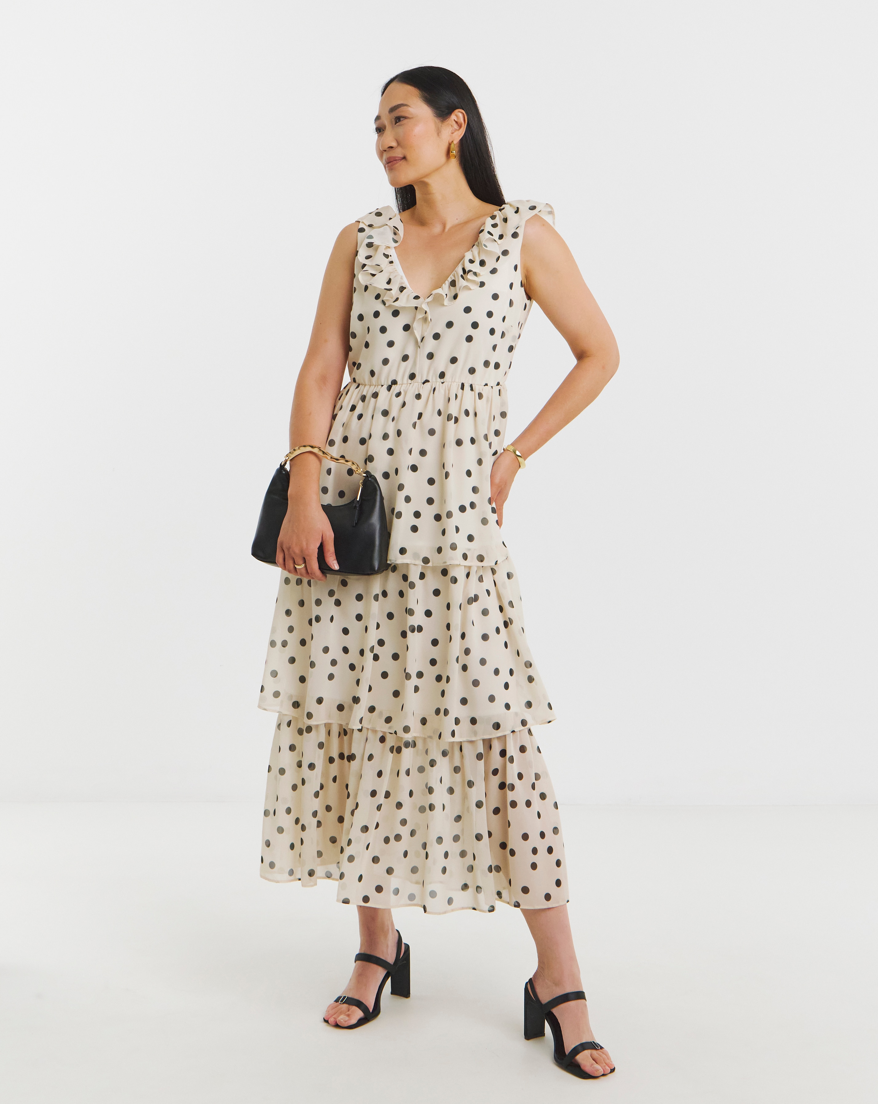 Tiered Chiffon Dress