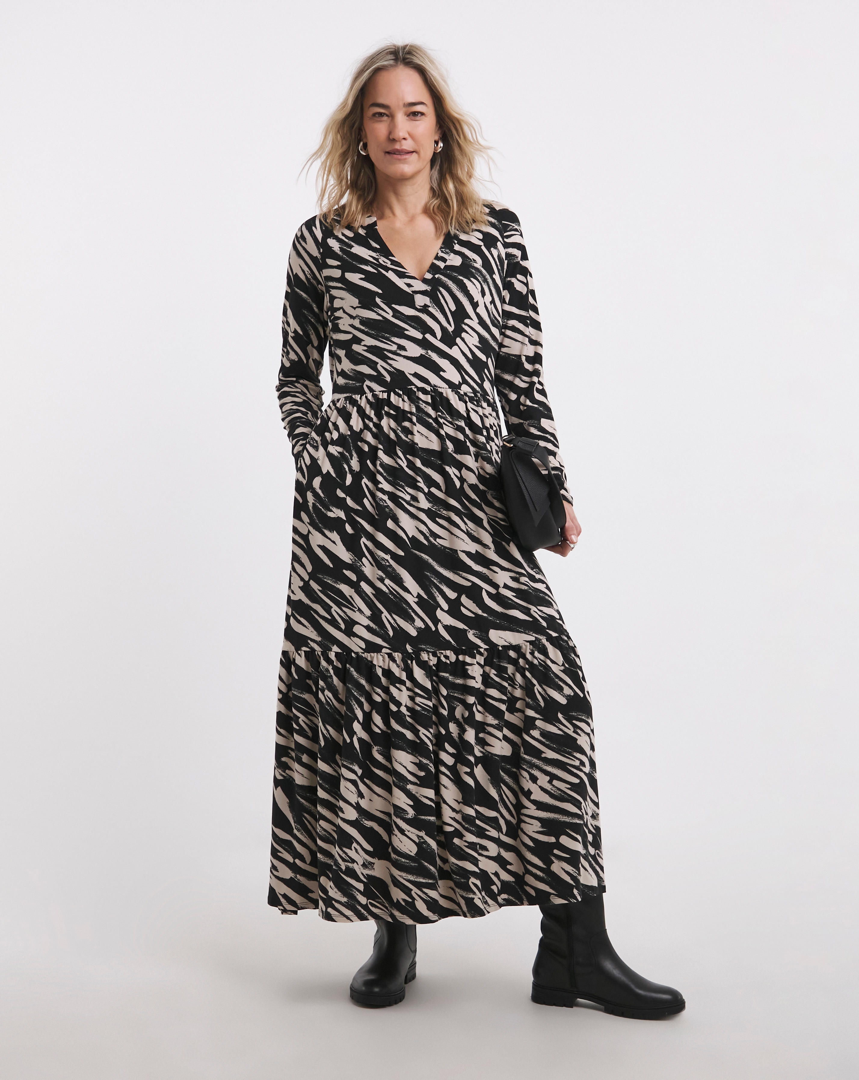 Soft Touch Notch Neck Dress