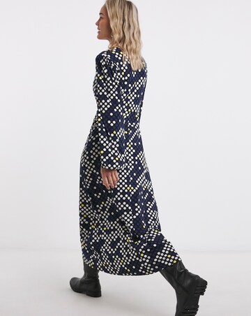 Long Sleeve Twist Front Dress