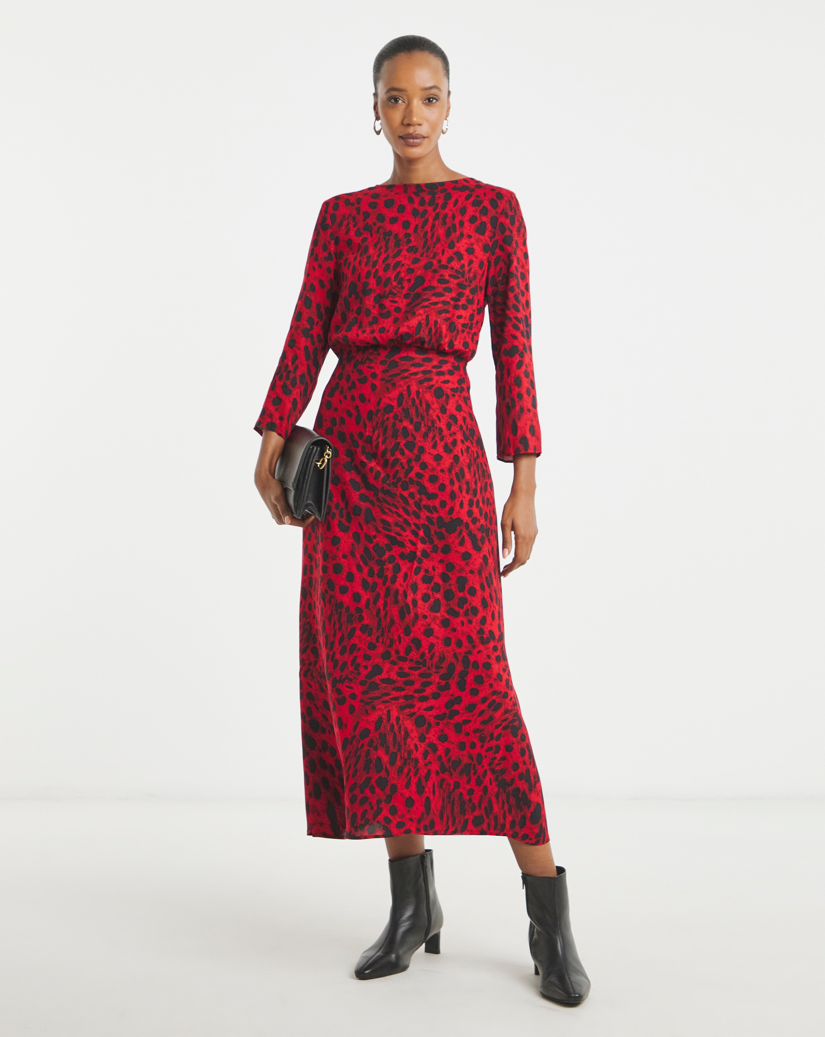 3/4 Sleeve Midi Tea Dress