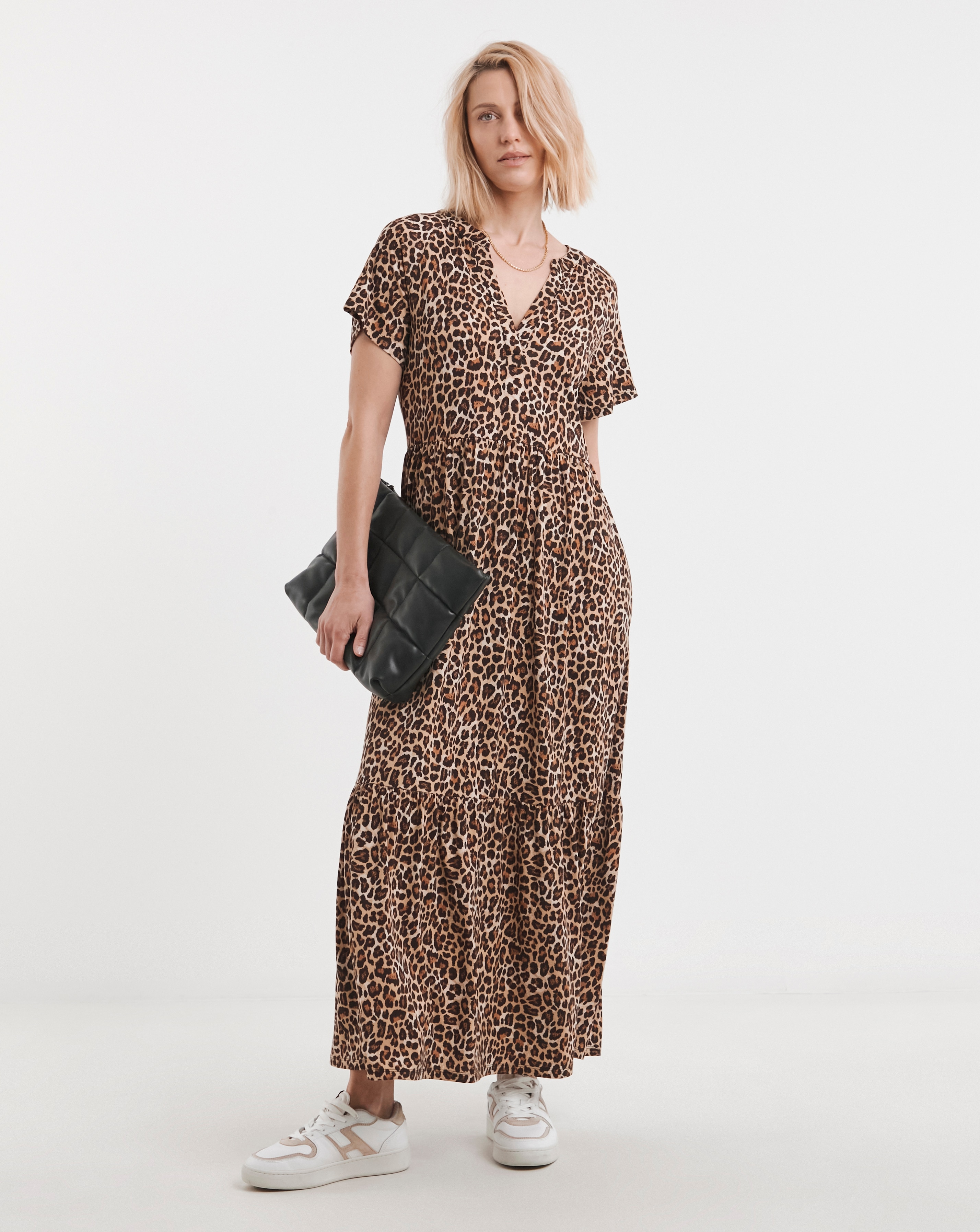 Notch Neck Maxi Dress