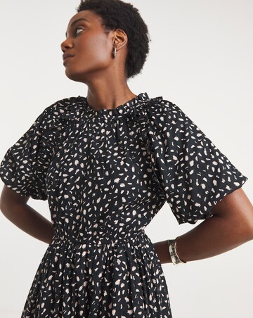 Pure Cotton Puff Sleeve Maxi Dress