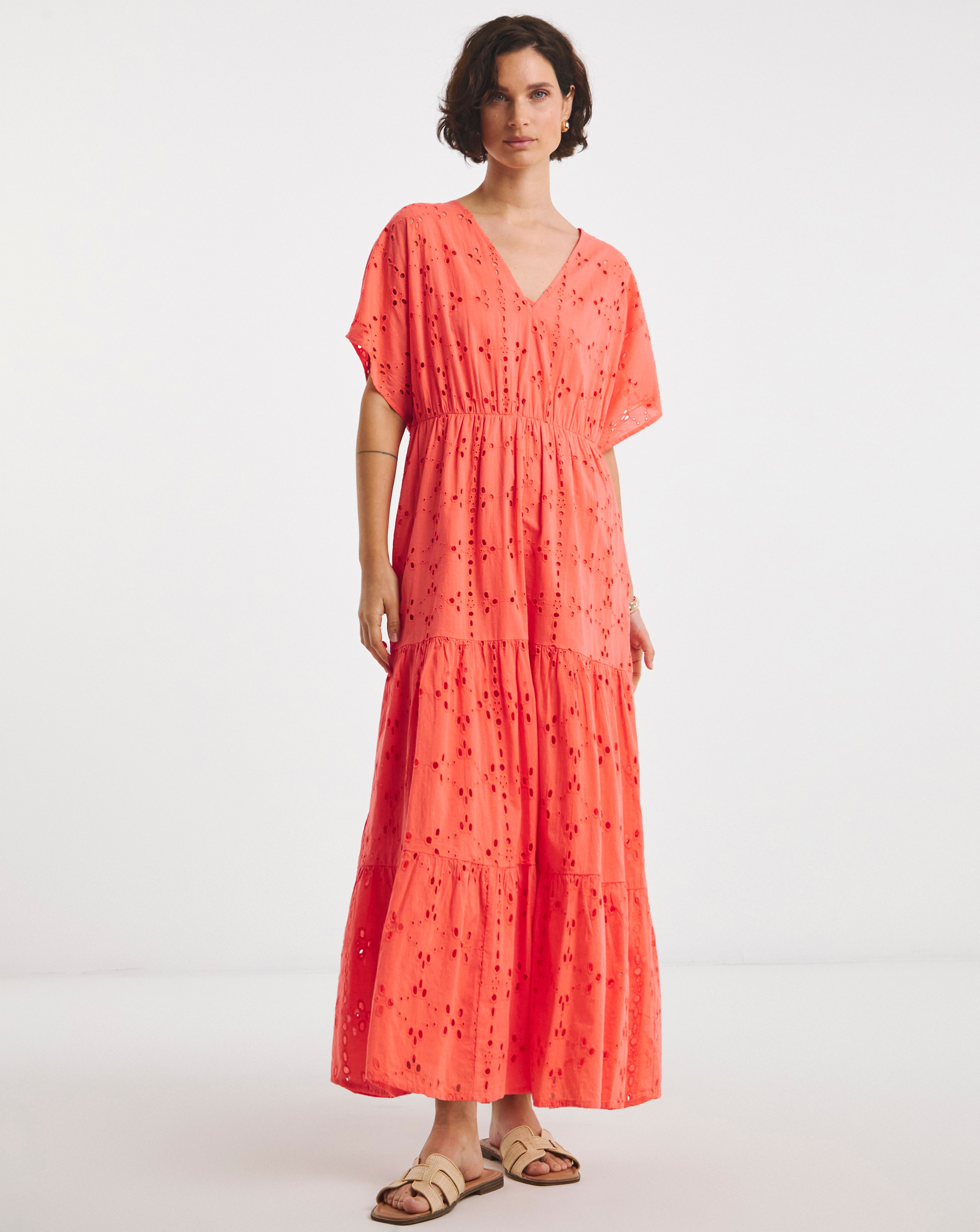 Pure Cotton Broderie Smock Dress