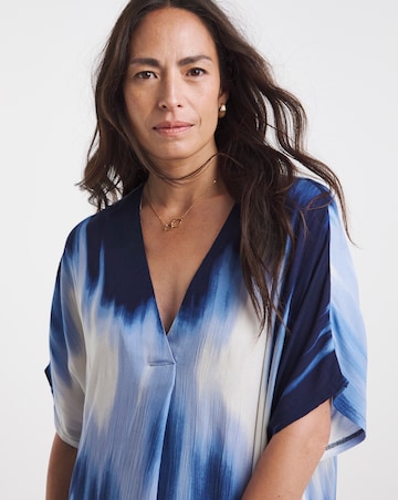 Crinkle Kaftan Overhead Midi Dress