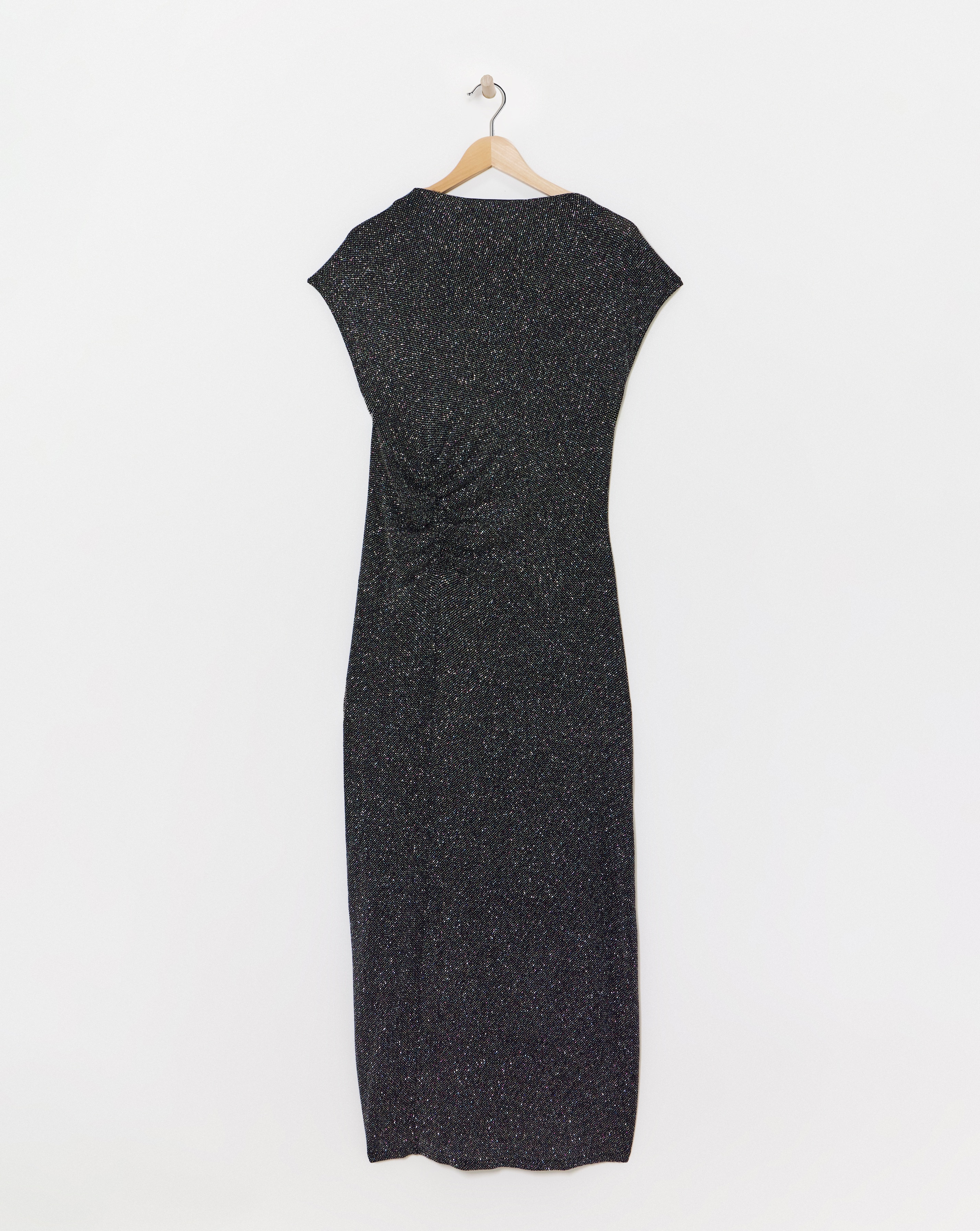 Slash Neck Glitter Dress