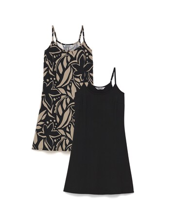 2 Pack Strappy Cami Dress